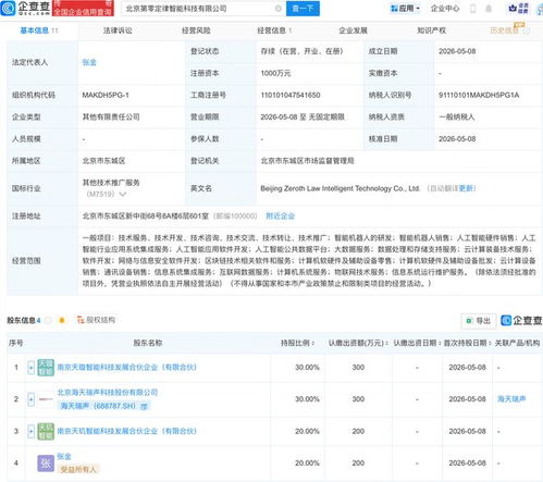 海天瑞聲等合資成立第零定律智能科技公司，聚焦機(jī)器人與信息系統(tǒng)集成新賽道
